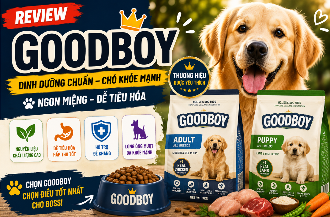 Thức Ăn Cho Chó Good Boy - Khỏe Bụng, Bền Vóc Như Lời Đồn?