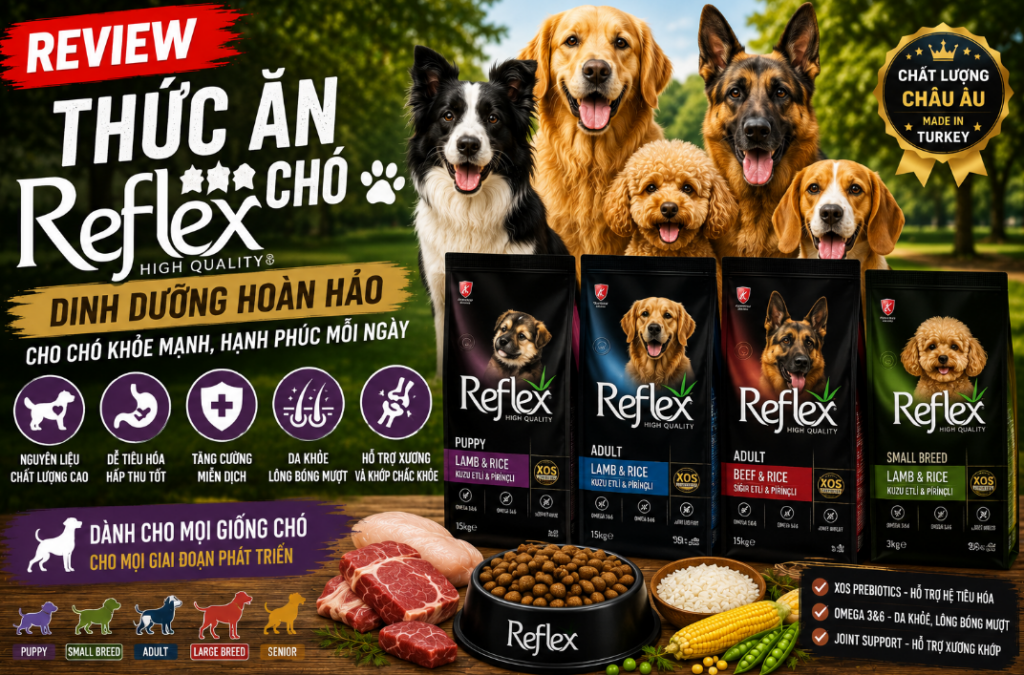 Thức Ăn Cho Chó Reflex - An Toàn Cho Đường Ruột Của Cún