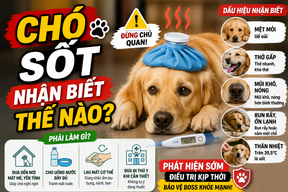 Chó Sốt Nhận Biết Thế Nào? Cách Kiểm Tra Chính Xác