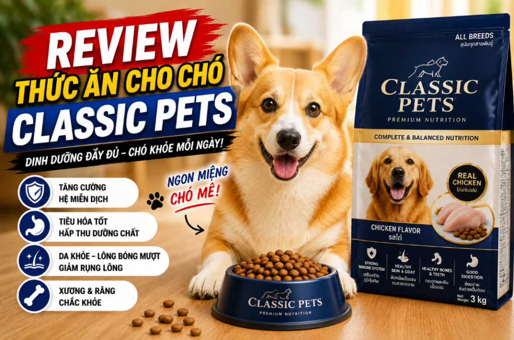Đánh Giá Hạt Classic Pets: Dinh Dưỡng Đầy Đủ Cho Cún ?