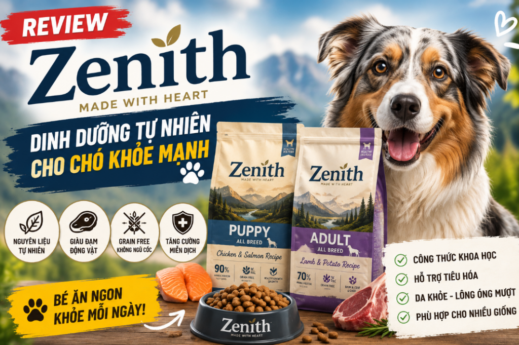 Thức Ăn Cho Chó Zenith - Giải Pháp Hoàn Hảo Cho Hệ Tiêu Hóa
